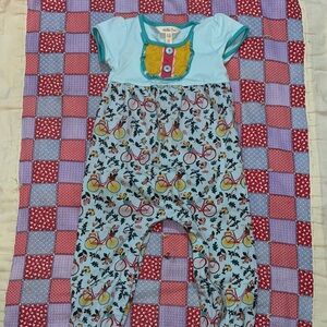 Matilda Jane Teal and Mustard Baby Outfit